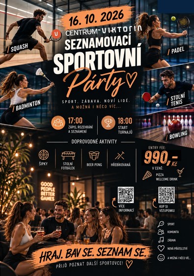 Plakát události Seznamovací sportovní párty