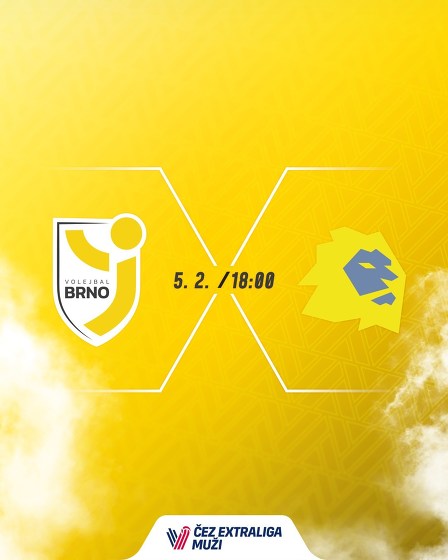 Plakát události ČEZ extraliga mužů: Volejbal Brno - Lvi Praha