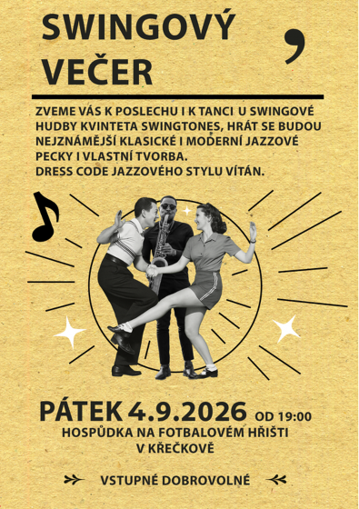 Plakát události Swingový večer