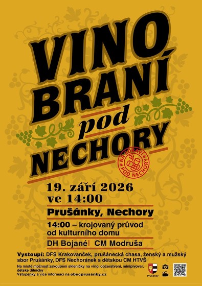 Plakát události Vinobraní pod Nechory