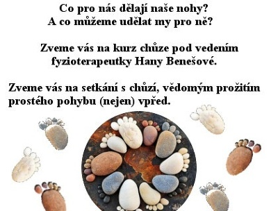 Plakát události Kurz chůze pod vedením fyzioterapeutky Hany Benešové