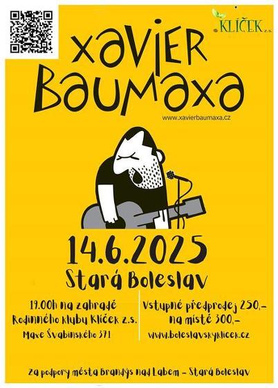 Plakát události Koncert - Xavier Baumaxa
