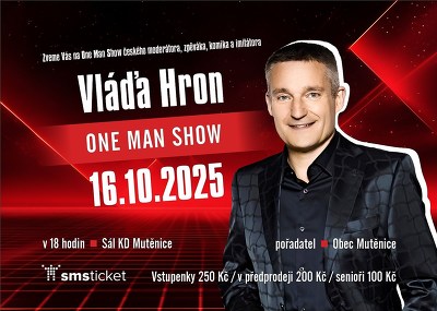 Plakát události One Man Show - Vláďa Hron