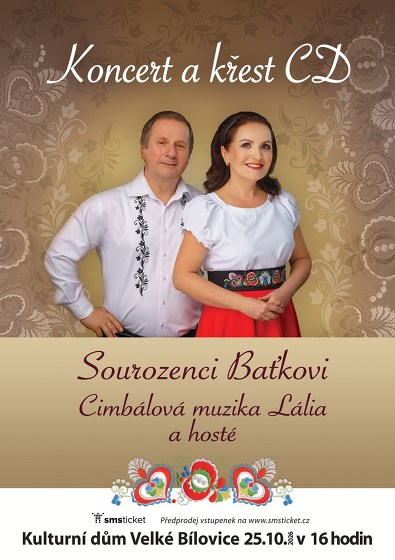 Plakát události Sourozenci Baťkovi a CM Lália - koncert a křest CD