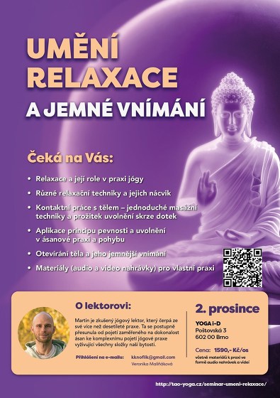 Plakát události Umění relaxace a jemné vnímání