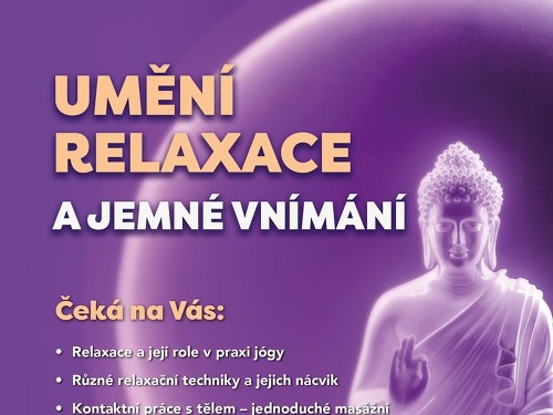 Plakát události Umění relaxace a jemné vnímání