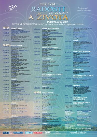 Plakát události Festival radosti a života pod Pálavou 23.– 25.6.2017