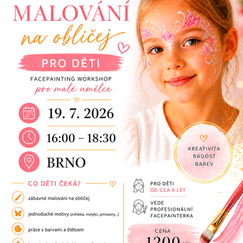 Kurz Malování na obličej pro děti BRNO