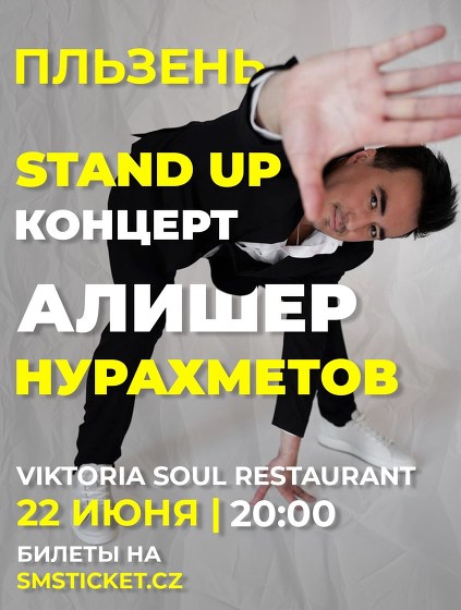 Plakát události Alisher Nurakhmetov / Plzeň / Stand Up