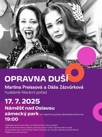 Plakát události Opravna duší v Náměšti nad Oslavou