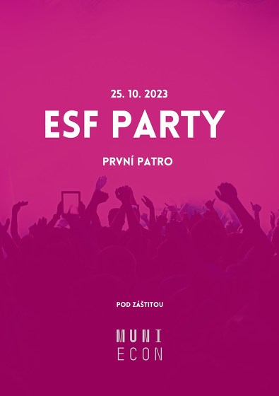 Plakát události ESF PARTY První Patro