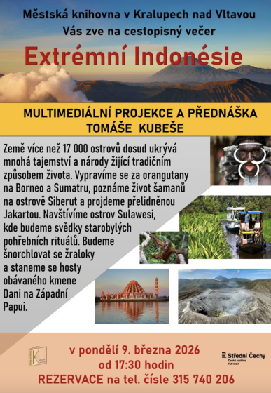 Plakát události Městská knihovna - Extrémní Indonésie