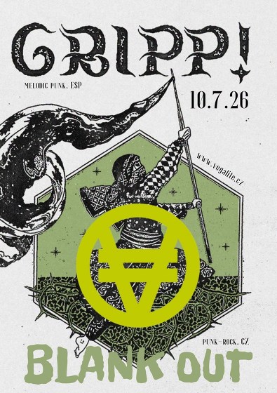 Plakát události GRIPP! (ESP) + BLANK OUT (CZ)