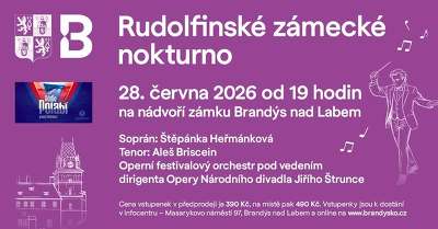 Plakát události Rudolfinské zámecké nokturno v Brandýse nad Labem
