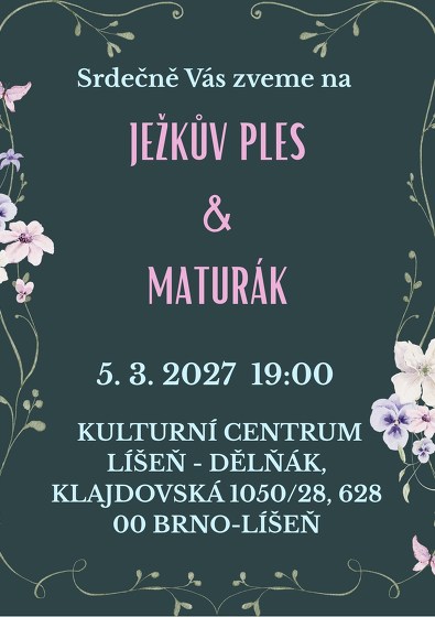 Plakát události Ježkův ples a maturák