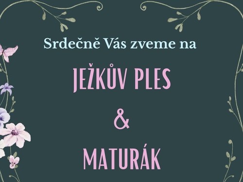 Plakát události Ježkův ples a maturák