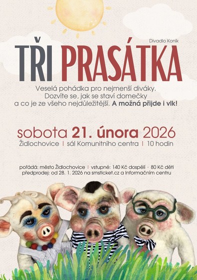 Plakát události Divadlo pro děti: Tři prasátka