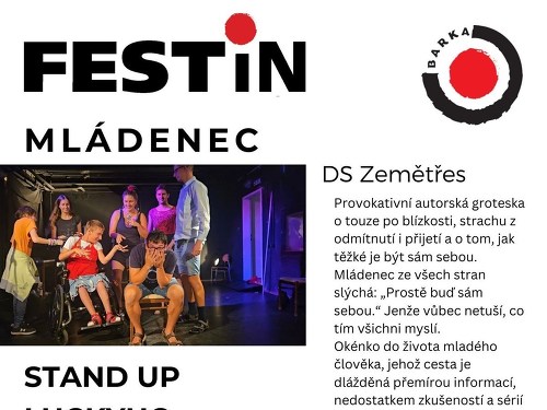 Plakát události FEST IN 2026: Mládenec + Stand up Luckyho a Laďky