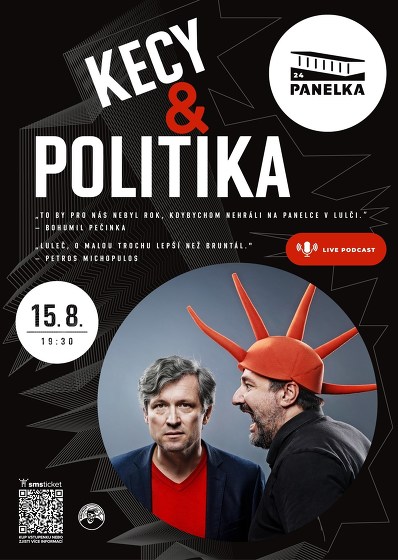 Plakát události Kecy a politika na Panelce 2024