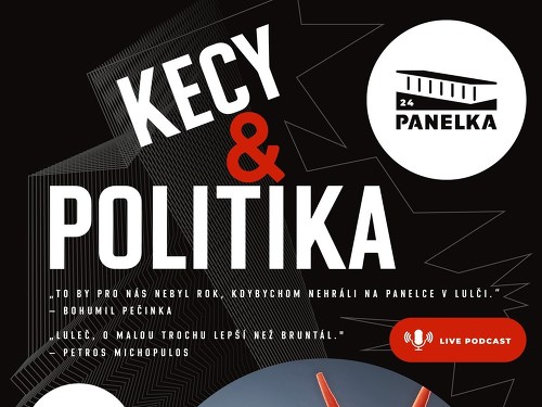 Plakát události Kecy a politika na Panelce 2024