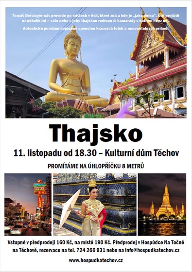 Plakát události Thajsko - cestopisná přednáška