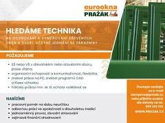 PRAŽÁK s.r.o. nabízí práci na pozici Hledáme technika na oceňování a vyměřování dřevěných oken a dveří v obci Milotice
