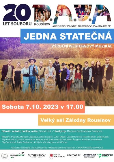 Plakát události muzikálový western Jedna statečná