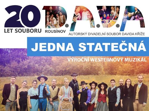 Plakát události muzikálový western Jedna statečná