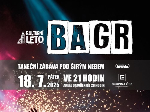 Plakát události Taneční zábava s kapelou BAGR