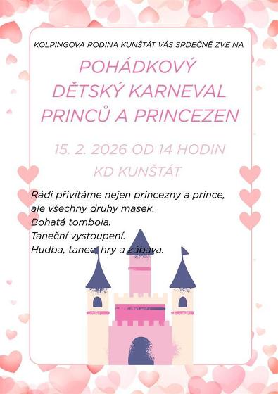 Plakát události Dětský karneval, Kunštát