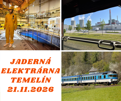 Plakát události Motoráčkem na prohlídku Temelína