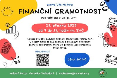 Plakát události Finanční gramotnost pro děti