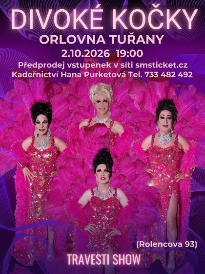 Plakát události Travesti Divoké kočky v Brně-Tuřanech