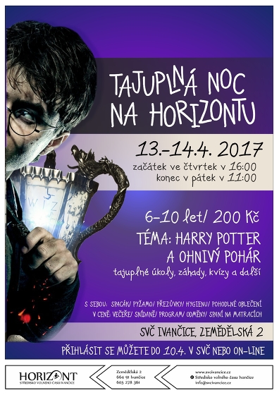 Plakát události Tajuplná noc na Horizontu-Harry Potter a ohnivý pohár