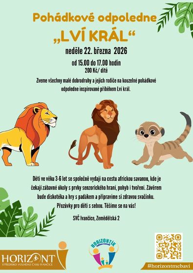 Plakát události Pohádkové odpoledne Lví král