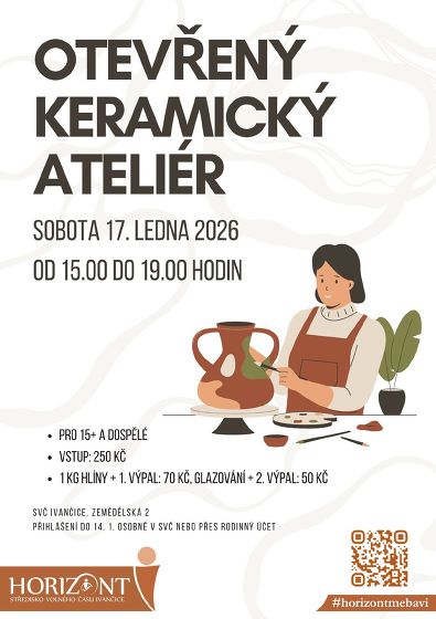 Plakát události Otevřený keramický ateliér - leden 26-1