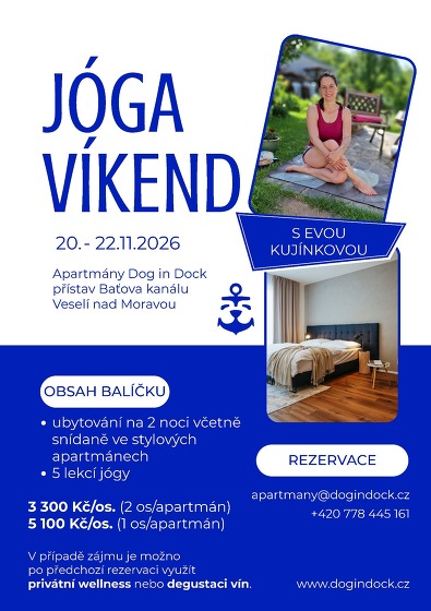 Plakát události Jóga víkend u Baťova kanálu
