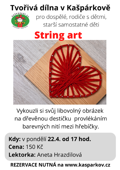 Plakát události Tvořivá dílna - String art