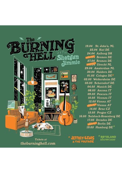Plakát události Dinn Session: The Burning Hell, Shotgun Jimmie, Urband