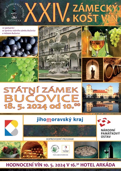 Plakát události XXIV. zámecký košt vín v Bučovicích