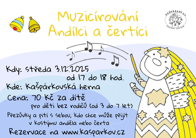 Plakát události Muzicírování - Andílci a čertíci