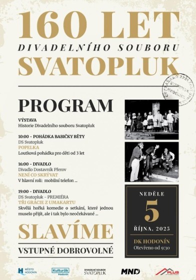 Plakát události Oslavy 160 let Divadelního souboru Svatopluk