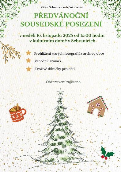 Plakát události Předvánoční sousedské posezení, Sebranice