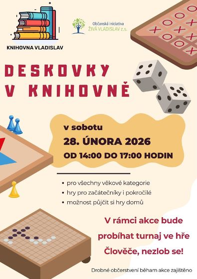 Plakát události Deskovky v knihovně