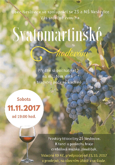 Plakát události Svatomartinské hodování