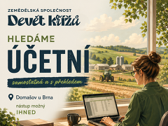 Zemědělská společnost Devět křížů, a.s. nabízí práci na pozici Samostatná/-ný účetní v obci Domašov