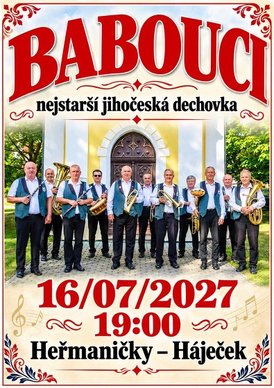 Plakát události Babouci - nejstarší jihočeská dechovka v Háječku