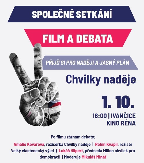 Plakát události Předvolební promítání filmu Chvilky naděje a debata