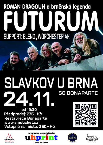 Plakát události FUTURUM a Roman Dragoun ve Slavkově