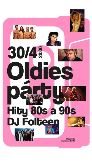 Plakát události Oldies párty v Hoodbaru: 80s a 90s, DJ Folteen